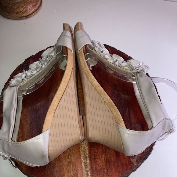 PATRIZIA 9 Spring Step Isabella Wedge Heel Zip Sandals Beige - Picture 9 of 13